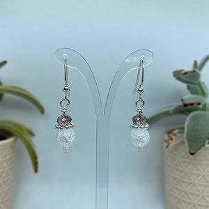 Handmade crystal drop earrings